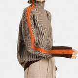 Eleanor – Elegantní rolákový svetr s moderním vzorem