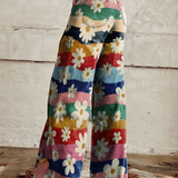 Dana - Elegantní květinové kalhoty