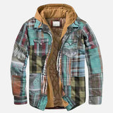 THOMAS - Urbaní kostkovaná patchworková bunda