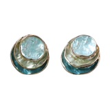 Retro náušnice se čtvercovým měsíčním kamenem