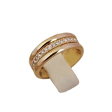 Elegantní dvojitý prsten se zirkonovou výplní