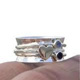 Spinner prsten ve tvaru srdce