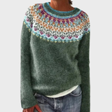 Iveta | Pletený svetr s etno vzorem