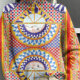 Dámský Rukopis Lidské Tváře Vintage Bohemian vzor Umělecký Tisk Pletený Rolák Svetr