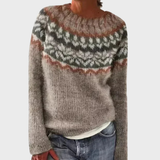 Iveta | Pletený svetr s etno vzorem