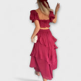 Slavomila | Letní šaty s volánkovými detaily