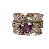 Bohémský meditační prsten s krystalem