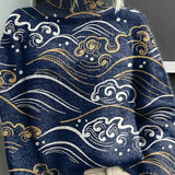 Dámský potištěný pletený rolákový svetr