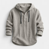 Adam – Lněná košile s kapucí