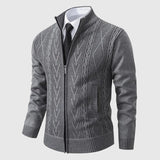 Jakub – Pletený svetr na zip s vysokým límcem