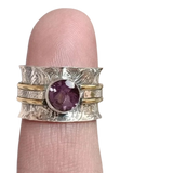 Bohémský meditační prsten s krystalem