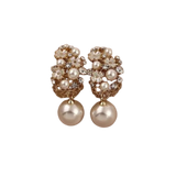 Elegantní náušnice s květinovými perlami