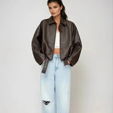 Arvella – Veganská kožená bunda s páskem