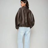 Arvella – Veganská kožená bunda s páskem