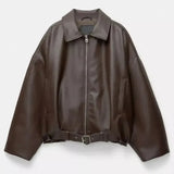 Arvella – Veganská kožená bunda s páskem