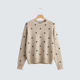 Eva | Lehký pletený svetr s puntíkovaným vzorem