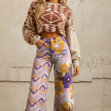 Karolína - Květované boho kalhoty