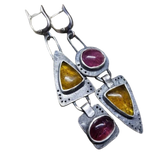 Retro trojúhelníkové geometrické náušnice