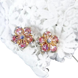 Náušnice ze sterlingového stříbra s barevnými zirkony