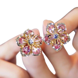 Náušnice ze sterlingového stříbra s barevnými zirkony