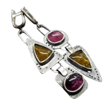 Retro trojúhelníkové geometrické náušnice