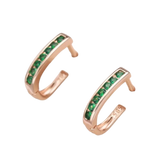 Retro náušnice s modrým kamenem