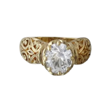 Elegantní prsten s bílým zirkonem