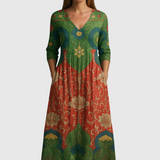 Lada | Maxi šaty s vintage květinovým potiskem