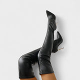 Fianna | Vysoké polobotky s podpatkem