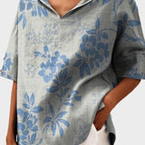 Flávia - Stylový lněný top