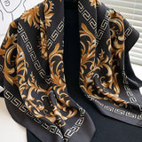 Galina Musta Foulard (100 % Hedvábí - 88 cm)