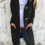 Giselle Dlouhý Pletený Kabát