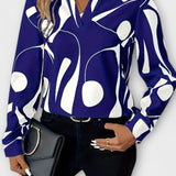 Joana - Stylová dlouhá rukávová blůza s ostrým výstřihem