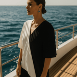 Korálky do uší s čtvercovými černými drahokamy