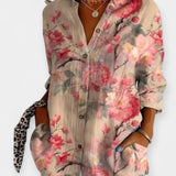 Košile na knoflíky s květinovým vzorem