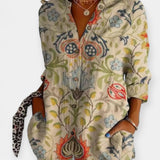 Košile na knoflíky s květinovým vzorem