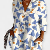 Košile na knoflíky s květinovým vzorem