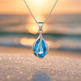 Modrý zirkonový náhrdelník