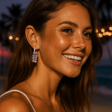 Náušnice s fialovými drahokamy