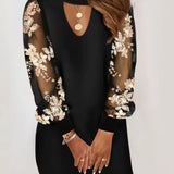 Ema | Elegantní šaty s výstřihem do V a výraznými rukávy