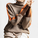 Eleanor – Elegantní rolákový svetr s moderním vzorem