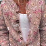 Sanne - Barevný květinový svetr