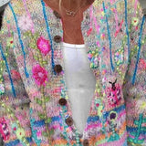 Sanne - Barevný květinový svetr