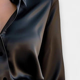 Saténová košile s límečkem