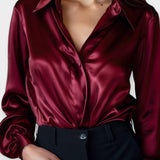 Saténová košile s límečkem