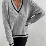 Marina | Pruhovaný pletený svetr s waffle vzorem