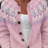 Sophie - Růžový vzorovaný cardigan