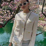 Clarette | Elegantní Krátké Sako s Knoflík