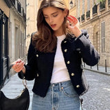 Clarette | Elegantní Krátké Sako s Knoflík