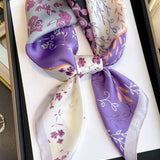 Violetta-háčkovaný šátek (100% hedvábí - 68cm)